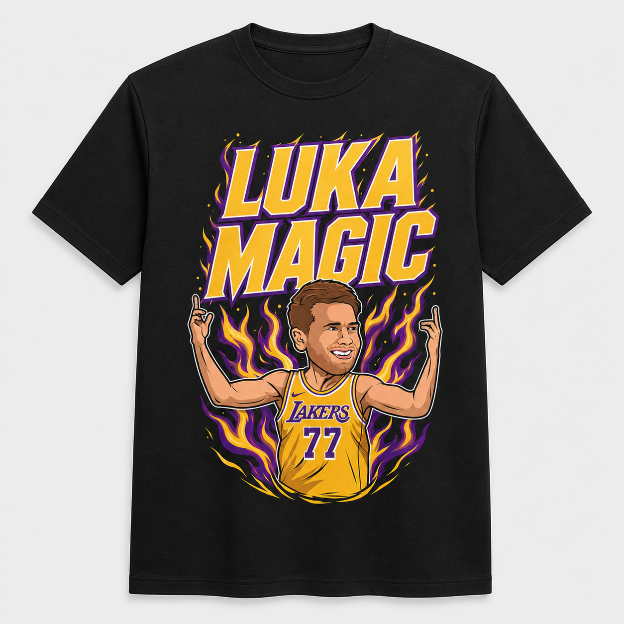 Premium Unisex Cartoonize Magic Luka Lakers Tshirt