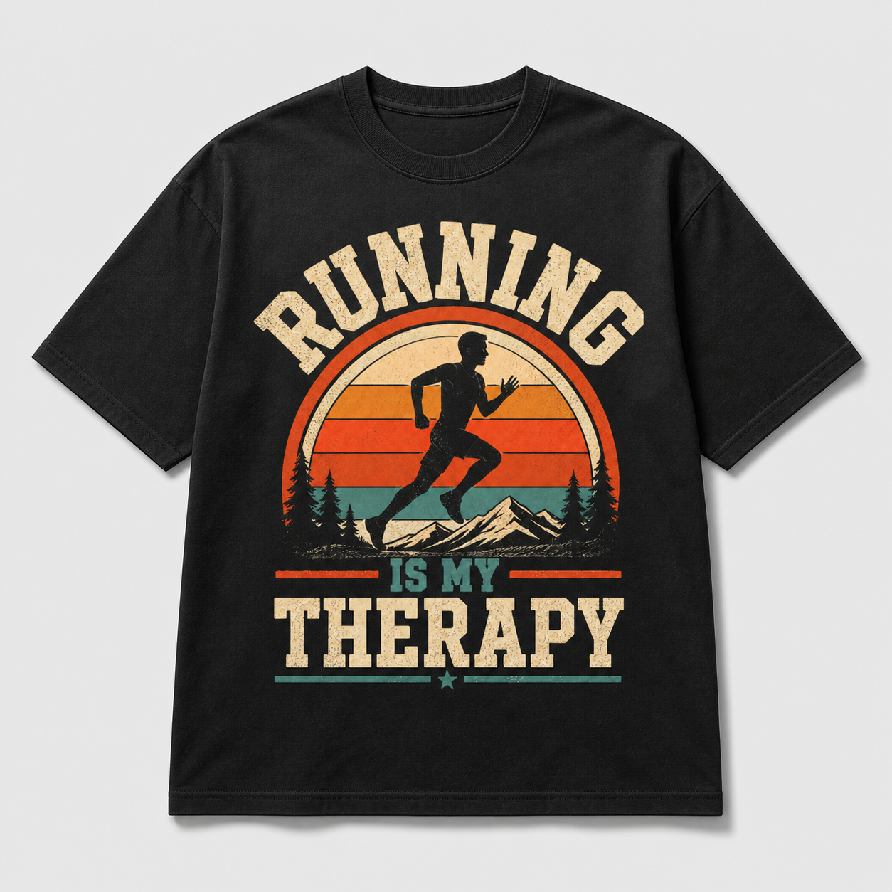 Premium Streetwear Unisex Running is my Therapy Running Tshirt