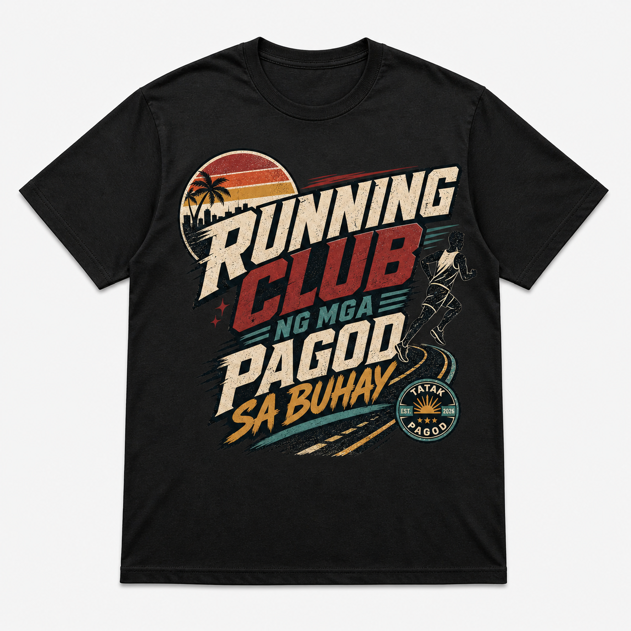 Funny Premium Streetwear Running Club ng mga Pagod sa Buhay Unisex Tshirt