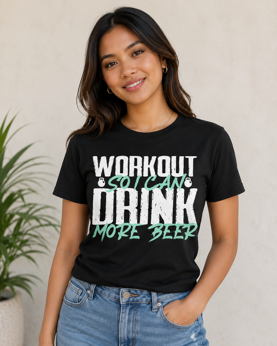 Funny Gym Shirt Unisex Classic Fit Tee | Workout So I Can Drink More Beer
